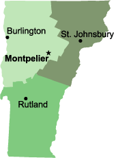 Vermont region map